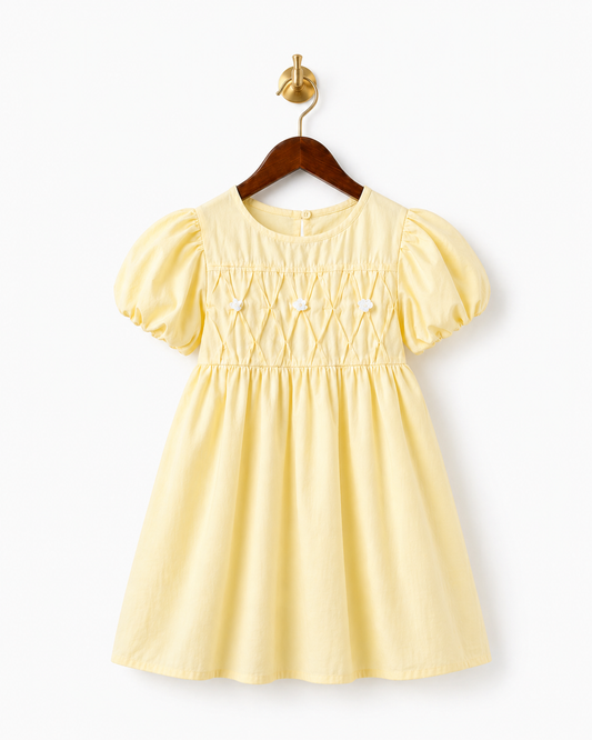 Girls princess party dress with bow front view