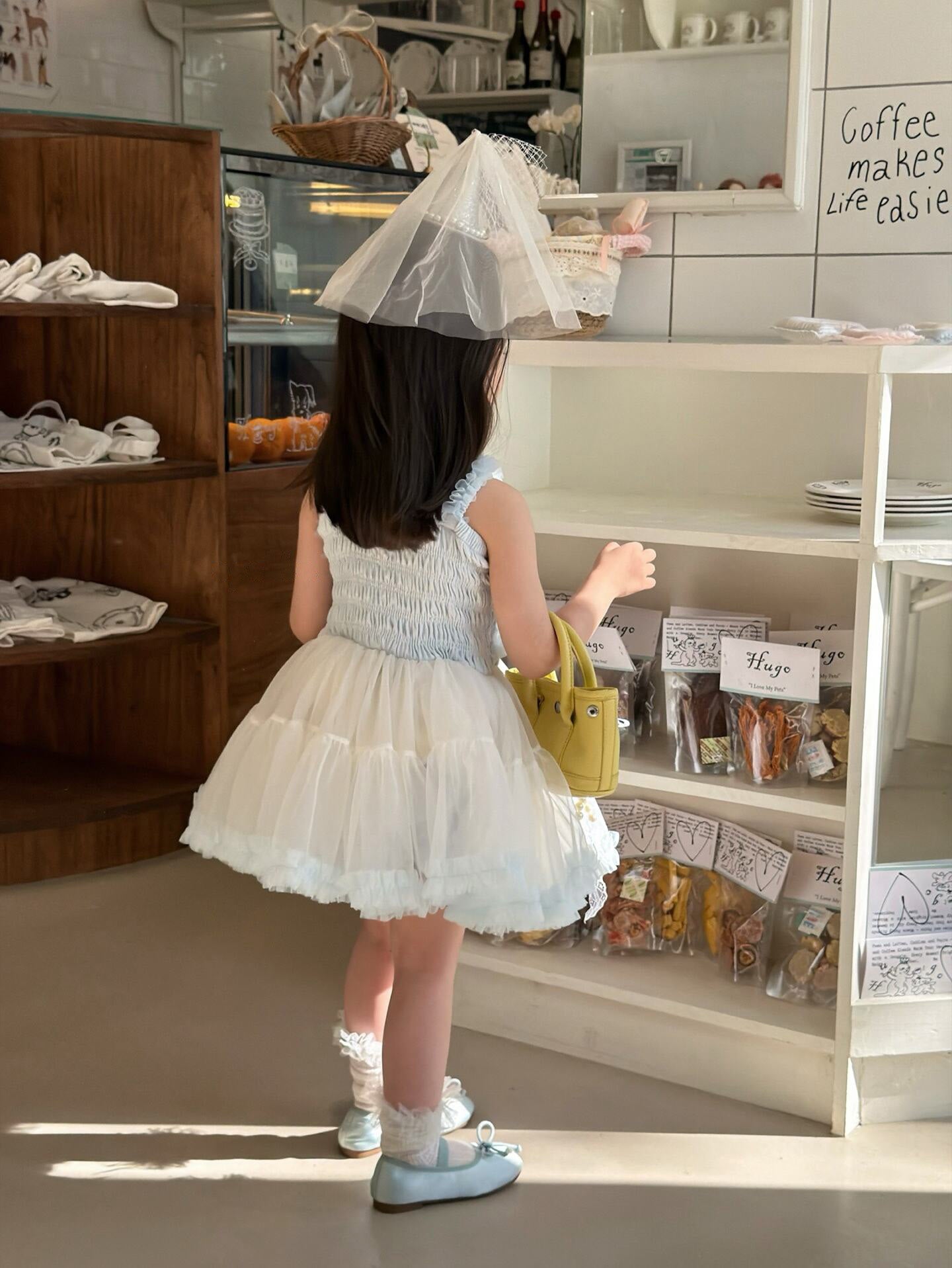 Girls butterfly occasion dress skirt detail