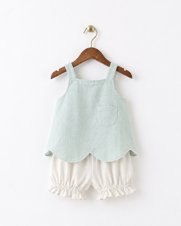 Girls elegant party dress front view