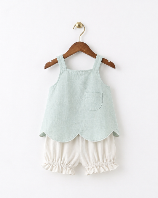 Girls elegant party dress front view