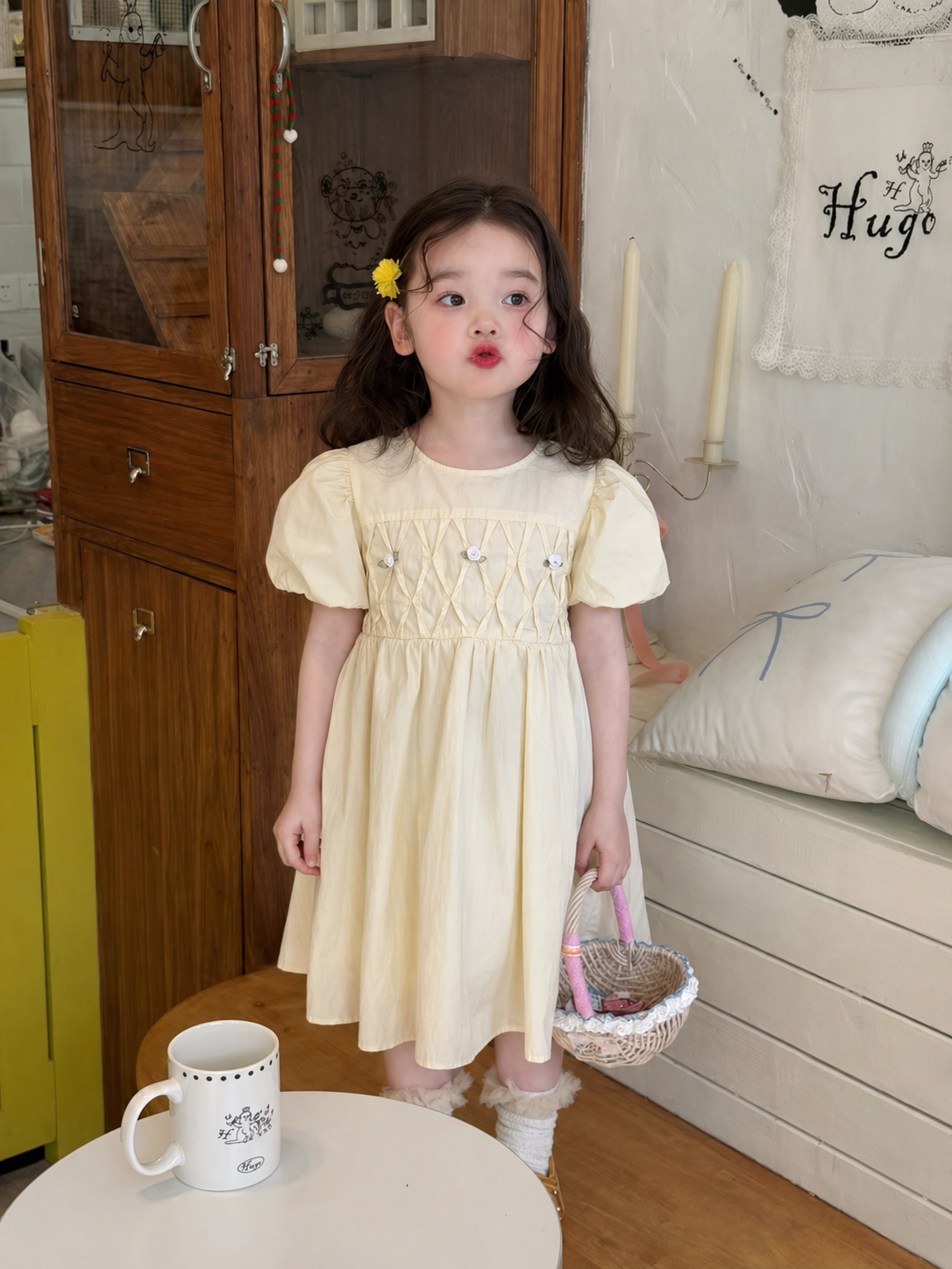 Girls princess occasion dress side view